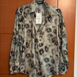 Floral Long Sleeve Button-Up Shirt